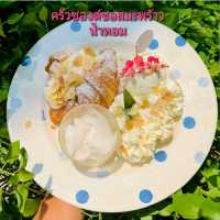 🏝ทานข้าว🥧ขนมเค้ก🍰 เครื่องดื่ม☕บรรยากาศร่องสวน