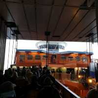 Enjoying the Staten Island ferry 