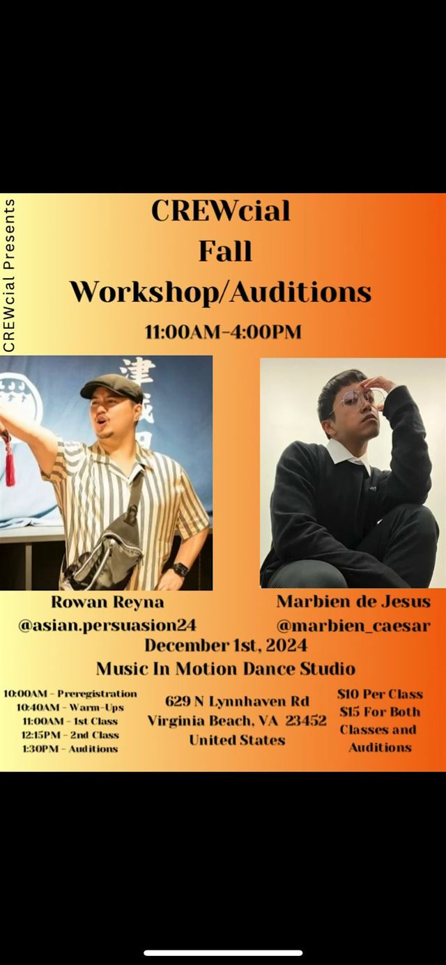 CREWcial Fall Workshop/ Auditions | Music In Motion Dance Studio