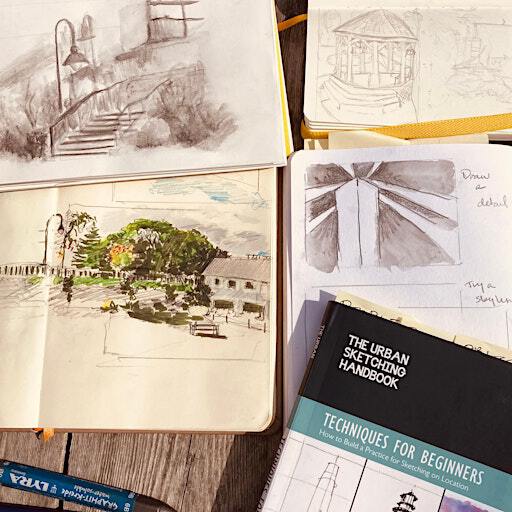 Del Ray Urban Sketchers 2025 | St. Elmo's Coffee Pub