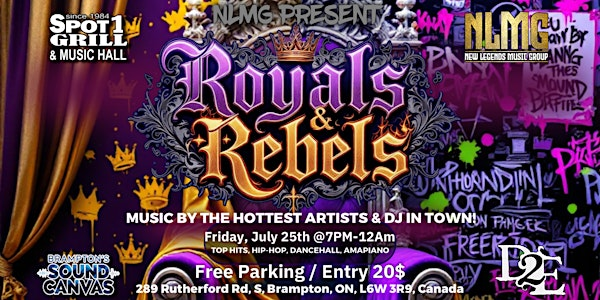 Royals & Rebels | Spot 1 Grill & Music Hall