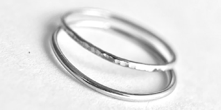 Make a trio of sterling silver textured rings. | The BIS