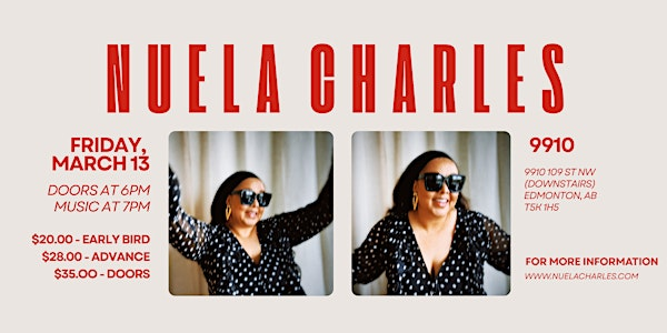 JUNOS Celebration & Release Show w/ Nuela Charles | 9910 109 St NW