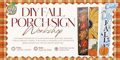 DIY Fall Porch Sign Workshop - Chain Yard Urban Cidery & Taproom | Chain Yard Urban Cidery & Taproom