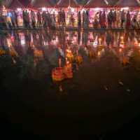 Old city Sukhothai Loy Krathong. 