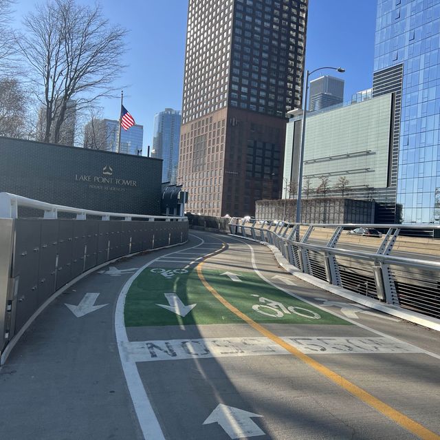 Chicago lake front biking and running trail