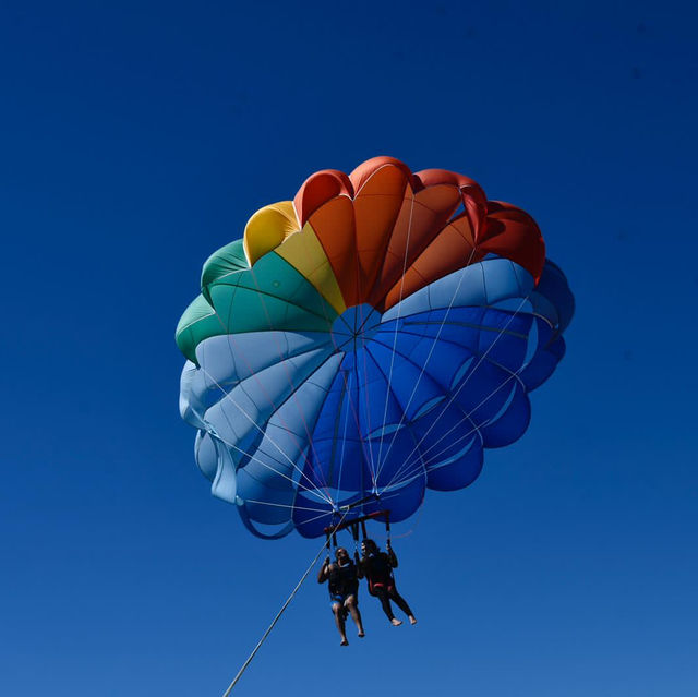 Flying above the Pacific Ocean