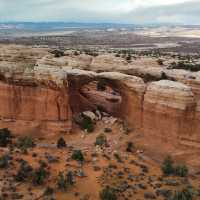Spectacular aerial views Arches National Park