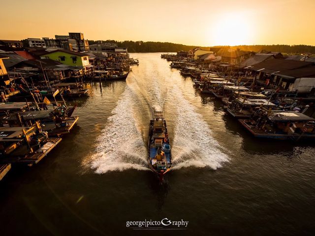Sunset by Kuala Sepetang Fishing Village