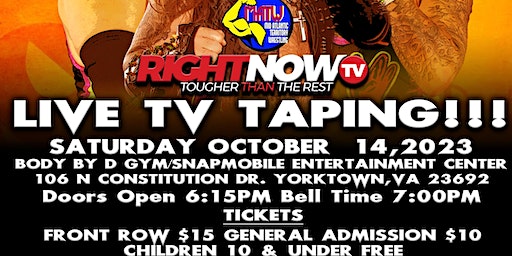 Live Professional Wrestling! TV TAPING! Yorktown, VA! | Body By D Gym