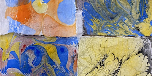 Winter Tea Towel Marbling | Armory Center For the Arts