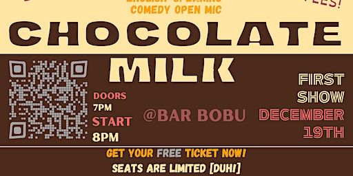 chocolate milk [open mic!] COMEDY NIGHT @BAR BOBU | Bar Bobu | Berlin | Friedrichshain | Bar | Restaurant | Club | Live Music