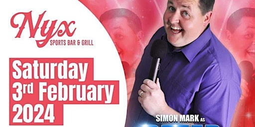 Simon Mark as Peter Kay | Nyx Sports Bar & Grill