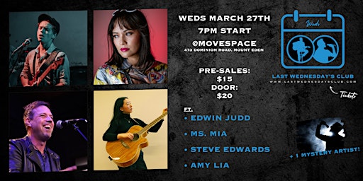 Last Wednesdays Club - Indie Artist Singer/Songwriter night! | MoveSpace - Creative Co-working & Events