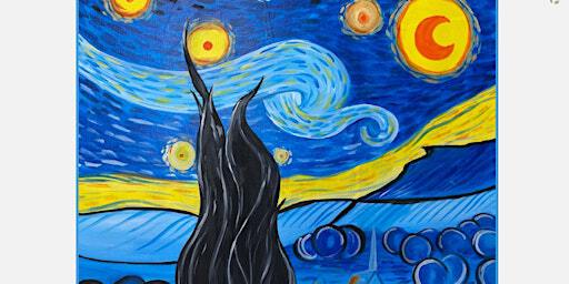 Van Gogh Starry Night- Paint and Sip! Wine Tasting! | Curated Wine Shop