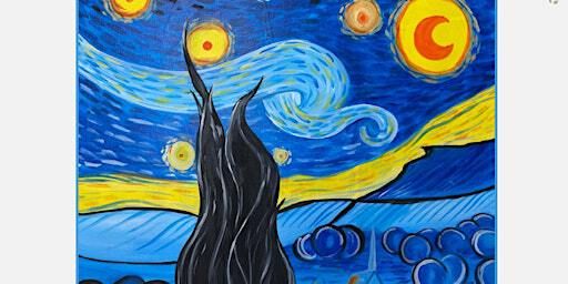 Van Gogh Starry Night- Paint and Sip! Wine Tasting! | Curated Wine Shop