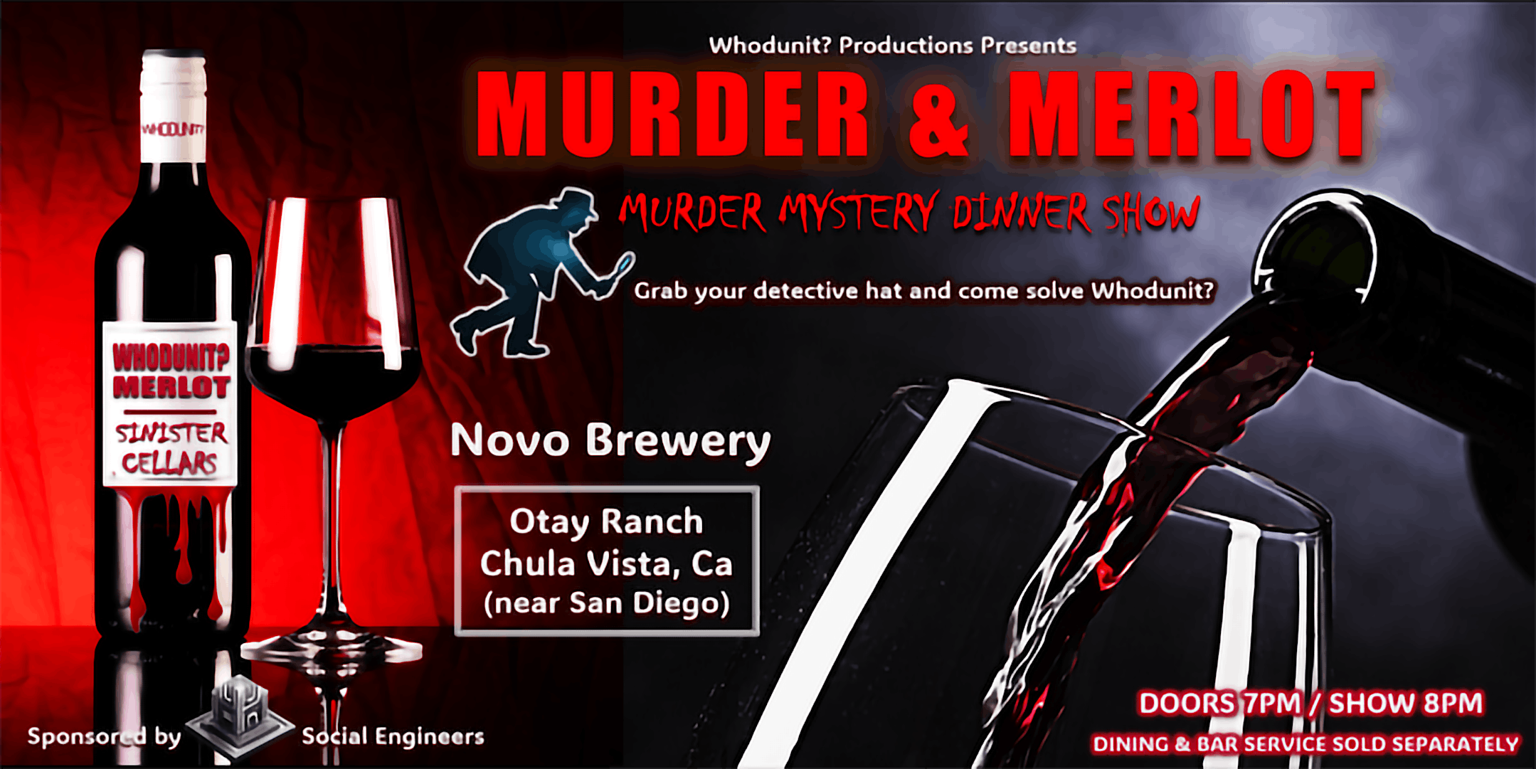 Murder & Merlot - Murder Mystery Dinner Show | Novo Brazil Brewing - Otay Ranch