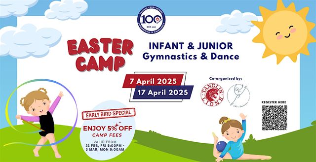 Infant & Junior Easter Gymnastics & Dance Camp (Early Bird!) | Tanglin Trust School, 95 Portsdown Road, Singapore, 139299