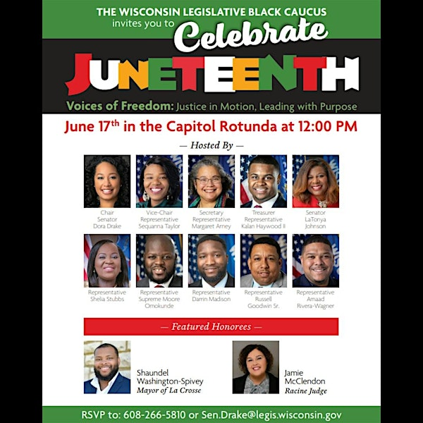 Wisconsin Legislative Black Caucus Juneteenth Celebration | Wisconsin State Capitol