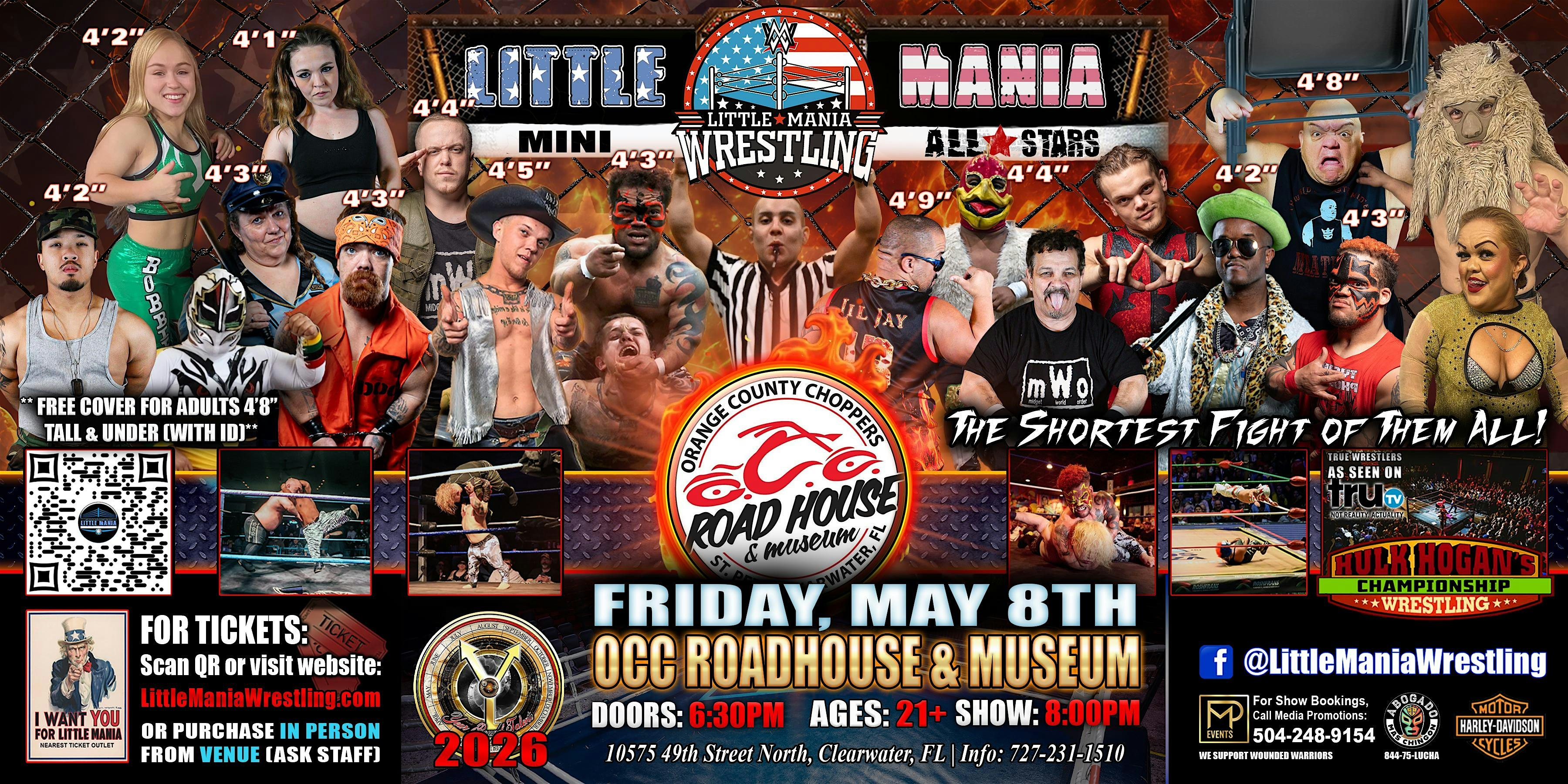 Clearwater, FL - Little Mania Mini Wrestling @ OCC Road House & Museum | OCC Road House & Museum