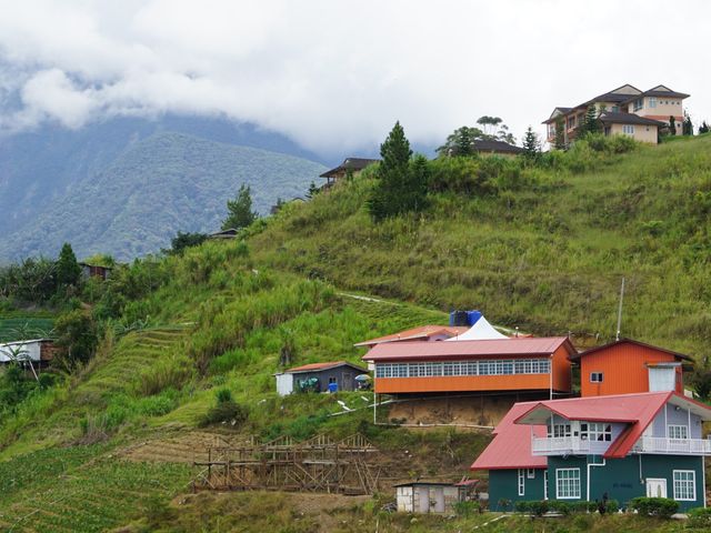 Cloudy Mt Kinabalu from Sosodikon 