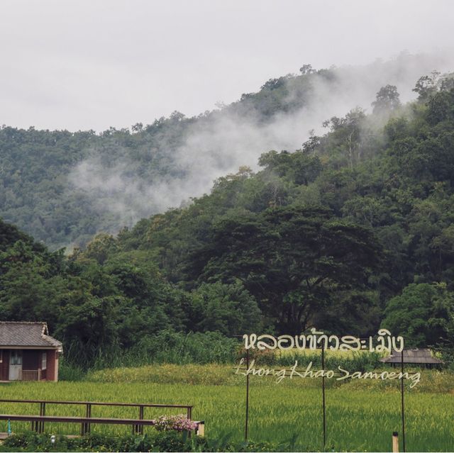 หลองข้าวสะเมิง บ้านพักบรรยากาศดี ในอ้อมกอดขุนเขา