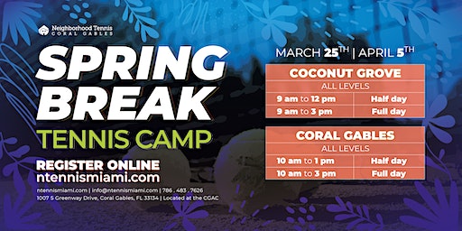 Spring Break Tennis Camp | Neighborhood Tennis