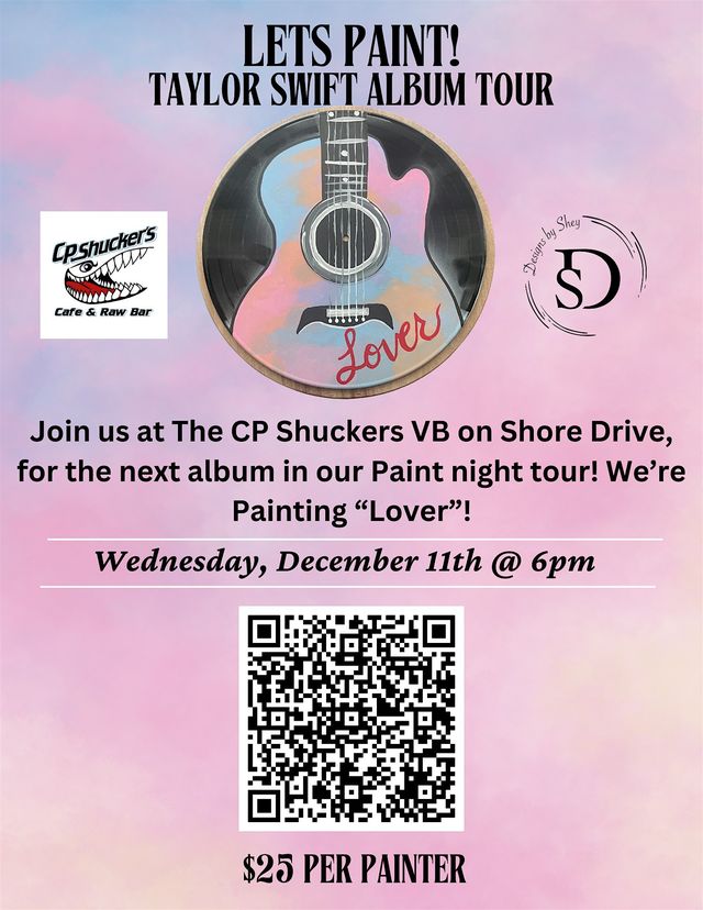 Taylor Swift "LOVER" paint night at CP Shuckers | CP Shuckers Cafe & Raw Bar