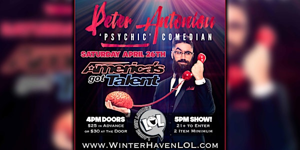 Peter Antoniou: Added Show! (Saturday 5pm) | 19 3rd St NW