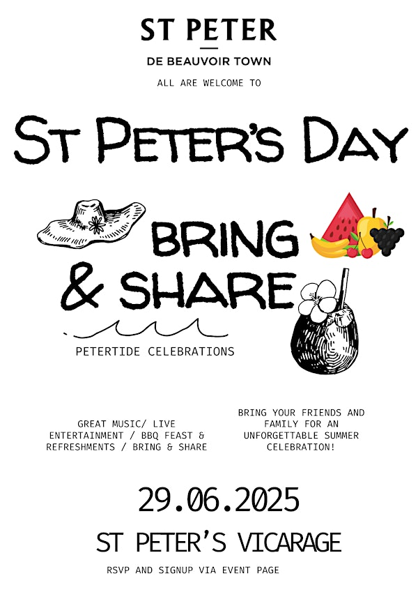 St Peter's Day at The Vicarage | St Peter's Church, De Beauvoir Town, London