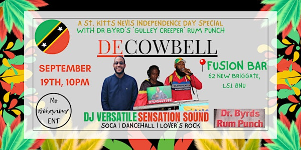 DE COWBELL | St Kitts and Nevis Independence Dance | Soca & Dancehall | Fusion Bar & Cocktail Lounge