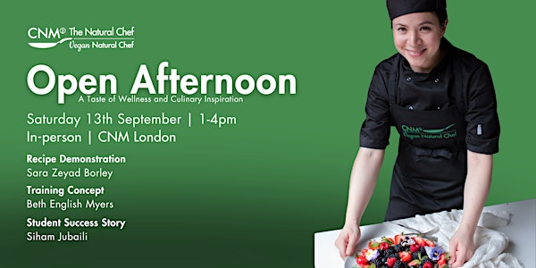 Natural Chef: In-person Open Afternoon  | Saturday 13th September 2025 | CNM London