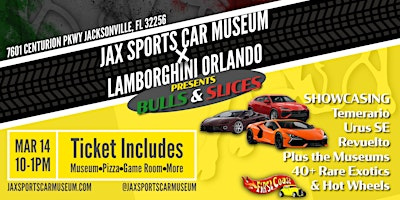 Bulls & Slices: Lamborghini Showcase at Jax Sports Car Museum | Jacksonville Sports Car Museum