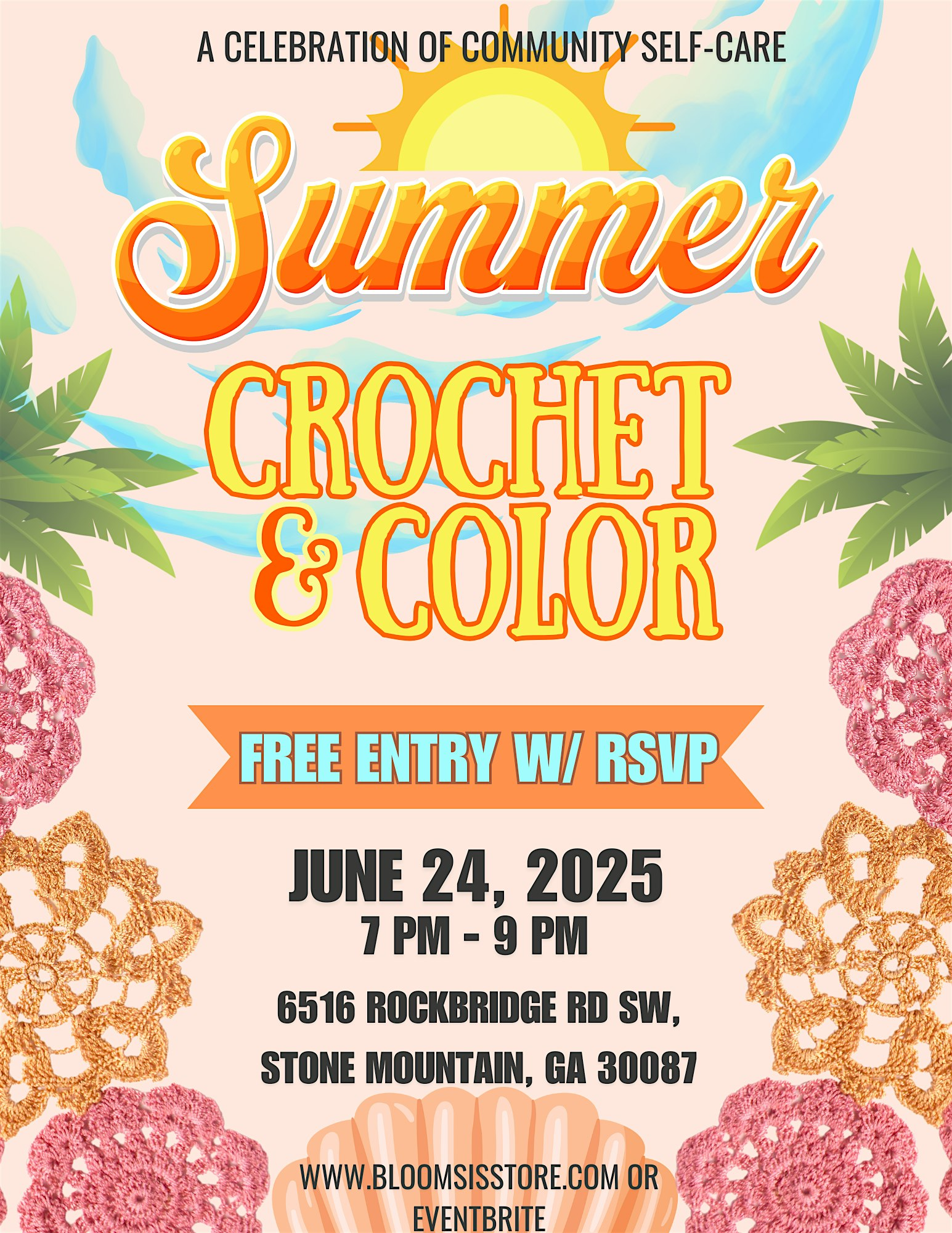 Self-Care Summer Series: Color & Crochet | Bless The Occasion