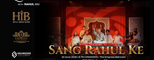 Qawali Night with Rahul Rai at The Empress Palace Ballroom | The Empress Palace Ballroom