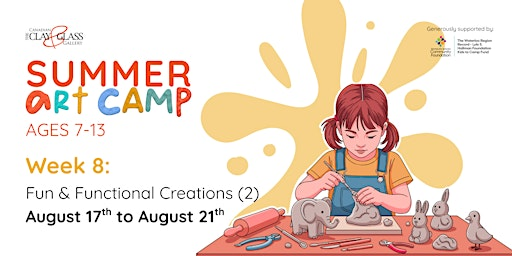 Summer Art Camp Week 8: Fun & Functional Creations (2) | Canadian Clay and Glass Gallery