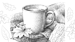 Cozy Autumn Mug: Pencil Drawing Class for Adults and Teens | Expressive Brush Art Studio