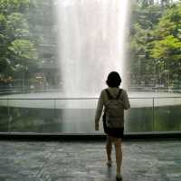 Waterfall inside of Airport 