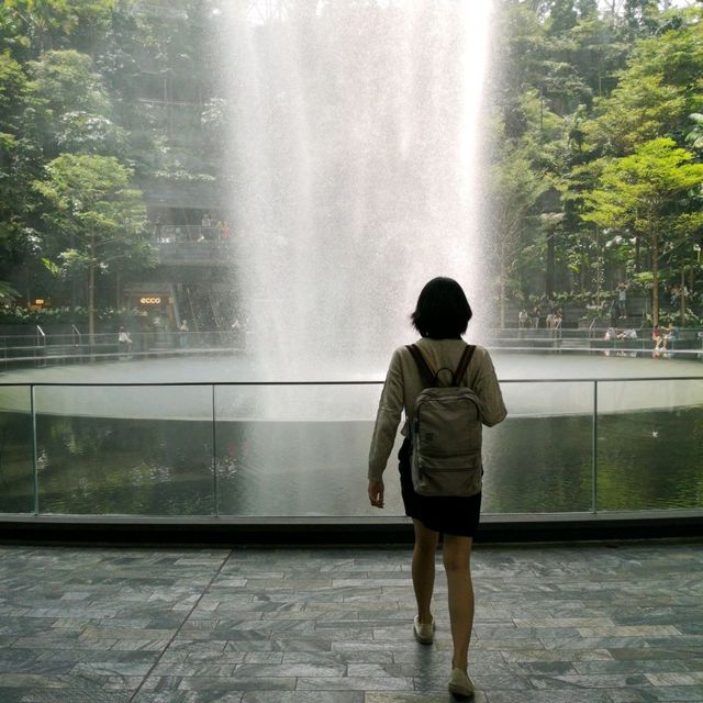 Waterfall inside of Airport 
