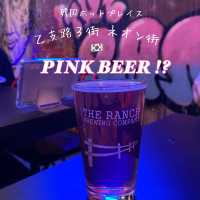 🇰🇷韓国ソウル ちょっとディープなネオン街💕ピンクのビール！？💕🍕🍻ホットプレイス乙支路3街　