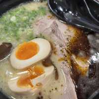 Ramen with free sesame seeds, eggs and mayo