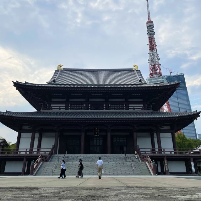 【東京都】東京タワーをバックに増上寺