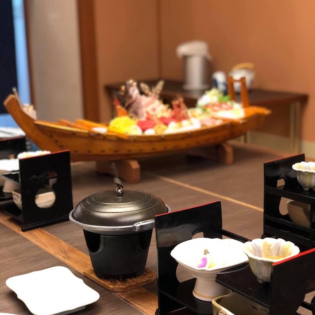 石花海溫泉♨️和式酒店🏨一泊二食😋懷石料理晚餐🥣