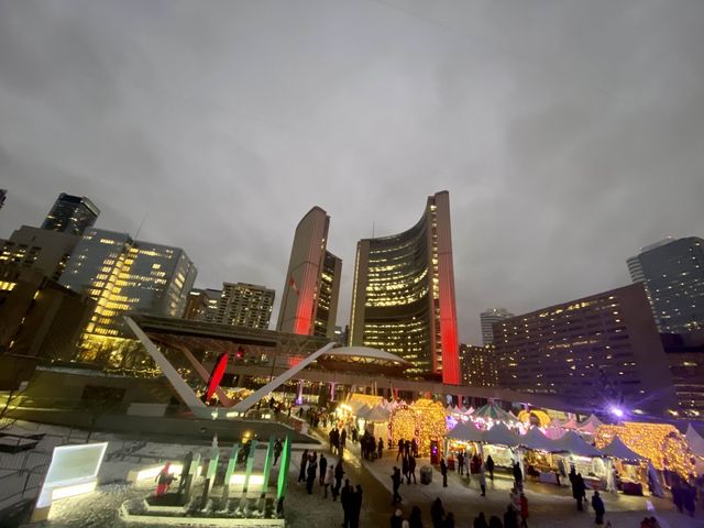 Awesome Lights Toronto Old City Hall at night