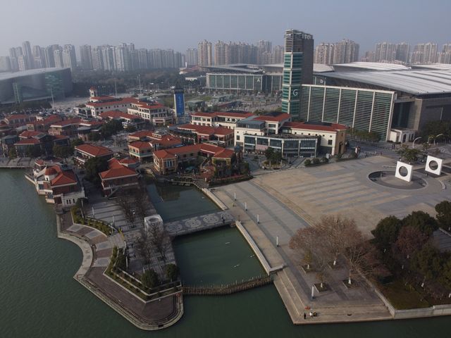 Flying over the Beautiful Jinji lake 🌅