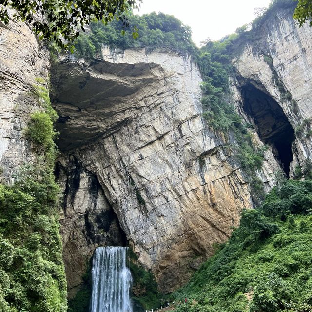 Amazing wild waterfall