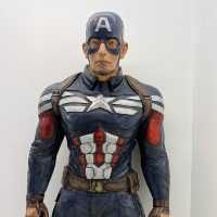 Find wax sculptures, captain America, Batman