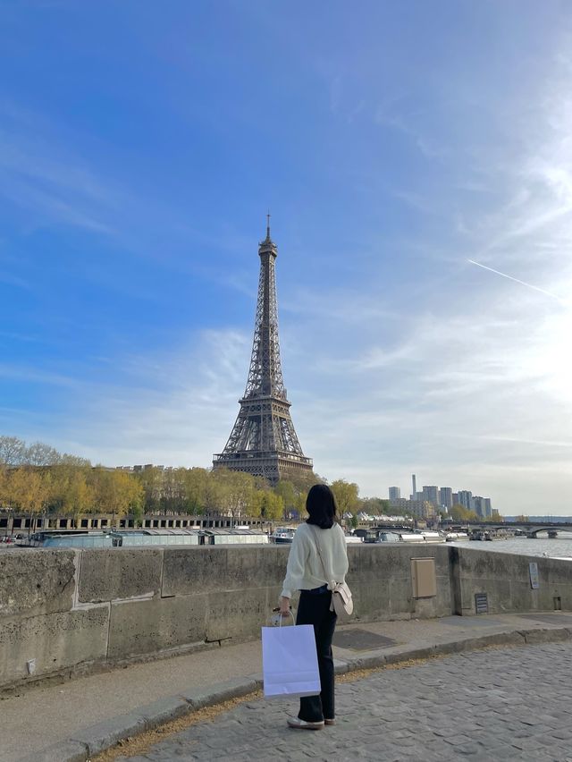 파란하늘과 파리의 에펠탑