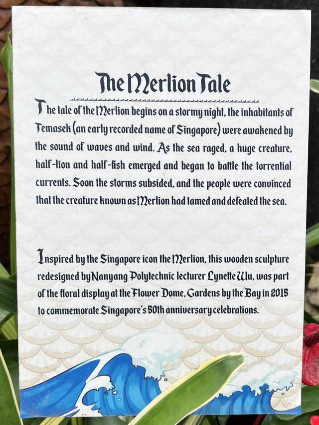 Merlion’s Tale in Floral Fantasy Exhibit