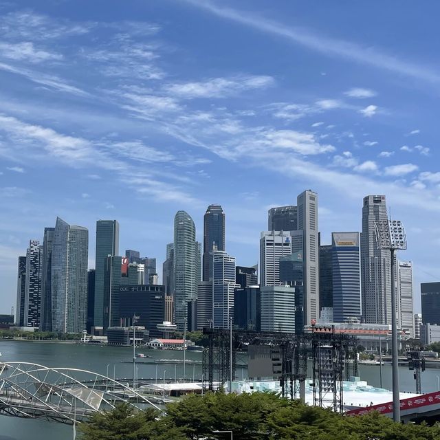 cycling along marina bay sands 